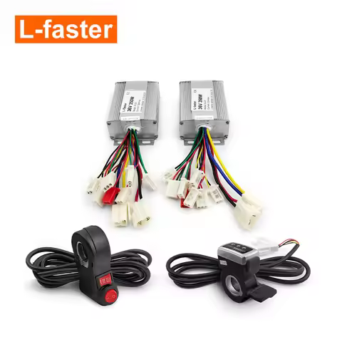 350W 500W 1000W 2WD Brushed Controller Kit Thumb Throttle Reverse Switch For 2-Motors Drive Electric