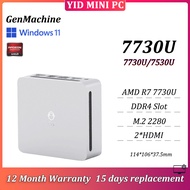 Genmachine Mini PC AMD R7 7730U/R5 7530U DDR4 NVME SSD 4K Display Support Windows 11 WiFi 6 BT 5.2 G