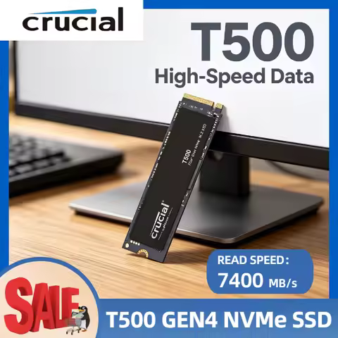 Crucial T500 500GB 1TB Gen4 NVMe M.2 Internal Gaming SSD Up to 7300MB s for Desktop Laptop OEM Packa