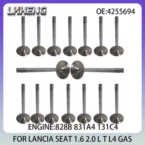 16pcs Engine Intake & Exhaust Valve Kit Fit For LANCIA BETA SEAT 131 1.6L 2.0L 1.6 L T 2.0 L T L4 GA