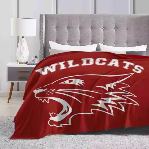 Wildcats Team Super Warm Soft Blankets Throw On Sofa / Bed / Travel High School Musical Hsm Troy Bol