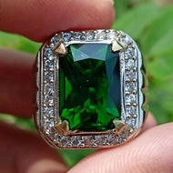 Green Aquamarine Stone Ring