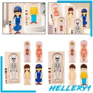 [Hellery1] Wooden Human Body Puzzle Toy, Developmental Toy Puzzle Kids Playset Body Parts Puzzle for Babies Ages 3-6