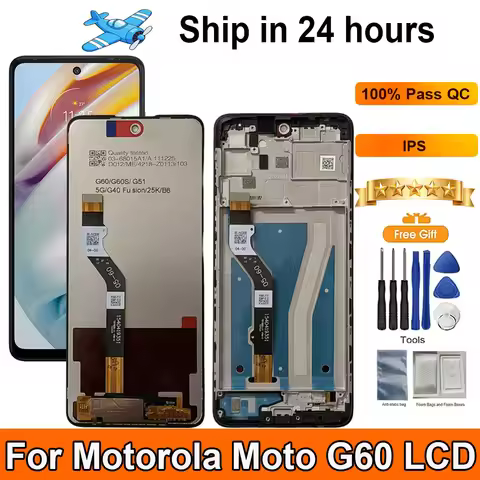 6.8“For Motorola Moto G60 LCD Display Screen Touch Panel Digitizer Replacement Parts With Frame For 