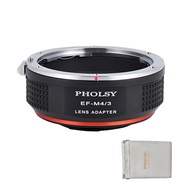 PHOLSY Lens Adapter Manual Focus EF to MFT Compatible with Canon EF EF-S Lens to M4/3 Micro 4/3 Micr