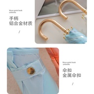 20250317Fantasy Aurora Hook Straw-fold Umbrella Ultra-thin 150g Ultr Fantasy Aurora Curved Hook Tri-
