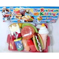 Girls Toys Cooking Cuisine Kitchen Set Junk Food Ice Cream Burger Hot Dog Sausage
