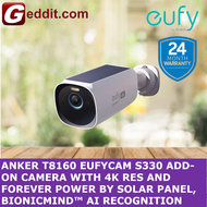 ANKER T8160 EUFYCAM S330 ADD-ON CAMERA WITH 4K RES AND FOREVER POWER BY SOLAR PANEL BIONICMIND™ AI R