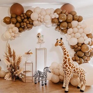 Balloons Garland Set (N) Safari Balloon Picnic Happy Birthday Decoration Retro Giraffe Theme Nude Sk