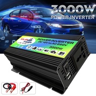 3000W DC12V To AC 220V 60Hz Car Power Inverter Converter Charger Adapter Dual USB Voltage Transformer Converter Modified Sine Wave Inverter