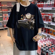 Cotton T-Shirt Funny Animation The BAD GUYS Oversized Pattern Print Tshirt Regular Unisex T Shirt Sh