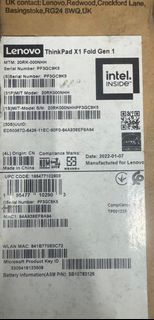 think pad x1 fold gen 1