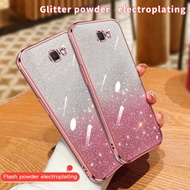 Case Samsung Galaxy A7 2018 J2 J5 J7 Prime Pro 2017 J730 Soft Bling Glitter Powder Electroplating Phone Case