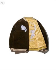 ***有POST就有貨** GrowthRing & Supply Co.  GRS SIGNATURE SOUVENIR JACKET / PALE YELLOW & HAZEL 九龍  橫須賀刺繡