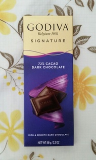 Godiva 歌帝梵 72% 黑朱古力 片裝 90g 現售$22