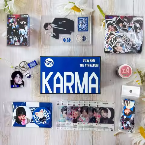 New KPOP Stray Kids Gift Box KARMA Personal Album Lee Yong Bok Hwang Hyun Jin Fan Collection Sticker