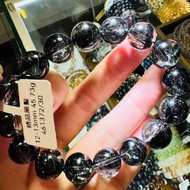 收藏煙花黑髮晶12-13mm45.73g大珠水晶避邪防小人神器排除負能