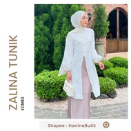 (READY TO SHIP) ZALINA TUNIC LILY BROKENWHITE by EDMEE | WOMEN'S MOTIF TUNIC