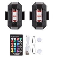 Lampu LED Kedip Pesawat RGB Strobo 7 Warna Strobo Kedip USB LED Rechargeable Anti Air Aksesoris Sepe