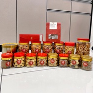 新年年饼 2023 CNY Homemade Cookies / Biscuits 纯手工制作 芽菇饼 鸡仔饼 黄梨卷 牛油饼 蟹柳 雪花飘飘 Popiah 传统花生饼 杏仁巧克力粒 南瓜子杏仁片 咸