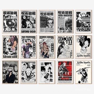 J-Jujutsu Kaisen Anime Character Poster Prints for Home Wall Decoration,No Frame Canvas Painting Gif