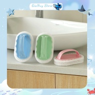 Kitchen brush with multi-purpose handle, scrubs ceramic tiles without scratching tiles, soft