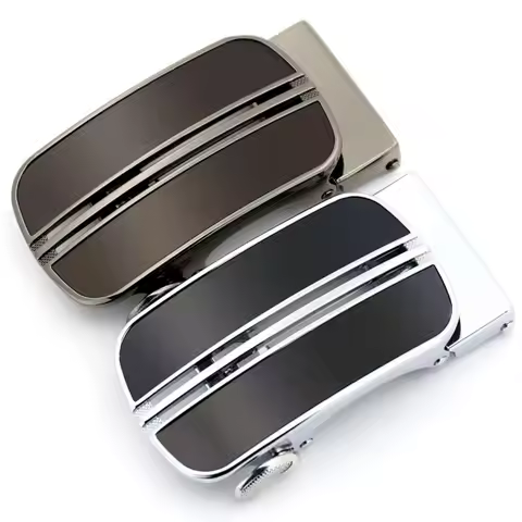 New Men's Business Alloy Automatic Buckle Unique Men Plaque Belt Buckles for 3.5cm Ratchet Men Appar