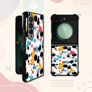 Samsung Z Fold Flip Case 6 5 4 3 Custom Casing A55 A54 A53 A52 A51 A50 Hardcase 1c Dot View Pattern