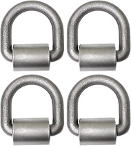 Boxer 3/4” Weld-On Heavy Duty Forged D Rings, 4 Pack 26,500 Pounds, Raw Finish, for Flatbeds Tie-Dow