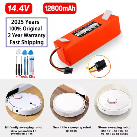 Vacuum Cleaner Battery Replacement for Xiaomi Roborock S50 S51 S55 T60 E352-00 S502-00 C10 E20 E35 1