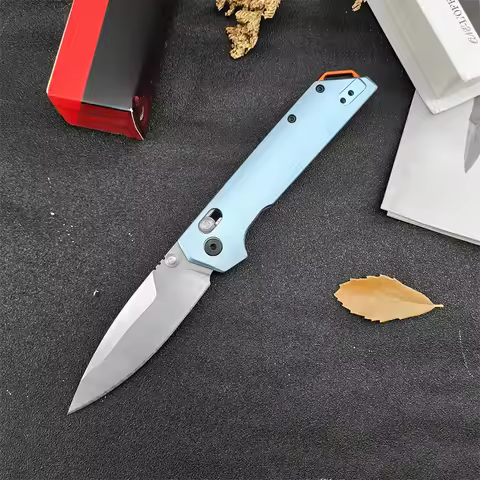 KS Iridium 2038 Aluminum Folding Knife with D2 Steel Blade A Lightweight and Durable Fishing Knife f