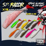 【SP RAZOR 8cm】Umpan Lembut Soft Plastic Lure 6pc Killer Soft Bait Zman Fishing Lures T tail Umpan SP