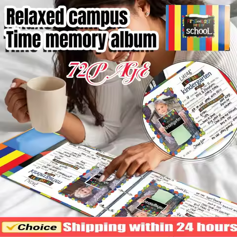 72 page 28GF Easiest School Days Memory Album First and Last Day of School Memory Book Photo Album f
