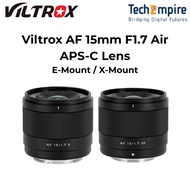 Viltrox 15mm F1.7 Air APS-C Lens Wide Angle Prime Autofocus for Sony E-Mount/ Fujifilm X-Mount