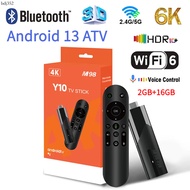 M98-Y10เครื่องเล่นสตรีมมิ่งมีเดีย6K Stick Android 13 ATV Box สมาร์ททีวี Allwinner H618 2GB RAM 16GB 