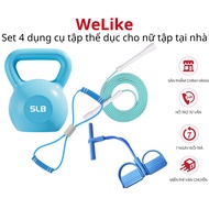 Set of 4 exercise equipment for women to practice at home Welike - Full body exercise kit for arms, 