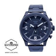 [Watchspree] Fossil Men's Latitude Chronograph Black Stainless Steel Watch FS5754