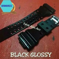 Strap Casio G-Shock GD-100 GD-8900 RUBBER STRAP CASIO GD100 GD8900 WATCH STRAP GLOSSY BLACK.