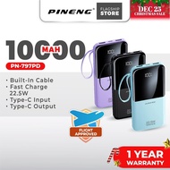 [NEW] Pineng PN-797PD 10000mAh 22.5W Fast Charge Powerbank Built in Cables Type-C & Fruit PN797