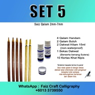 SET 5 ALATAN KHAT TRADISIONAL PEN DAKWAT CELUP