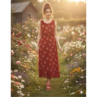 Red Maxi Dress Sleeveless