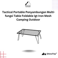 ShineTrip A416 Tactical Portable Multi-function Extension Table Foldable Igt Iron Mesh Camping Outdo