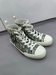 👟DIOR B23 oblique Canvas Shoes Size 40 迪奧 B23 oblique 舒適休閒 高幫 帆布鞋 40碼