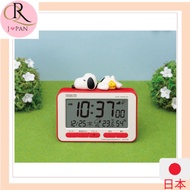 Direct from Japan Rhythm clock Snoopy figure is cute Snoopy radio digital alarm clock (Digital R235/Snoopy) [Digital/Radio wave automatic reception function included] 8RZ235MS01