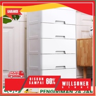 Sakura Plastic Wardrobe 7 Tier Stackable Drawers Plastic Storage Cabinet Stacked Clothes Storage Rac