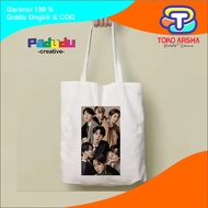 Bangtan Army E Vintage Aesthetic zippered tote bag toko_arsha