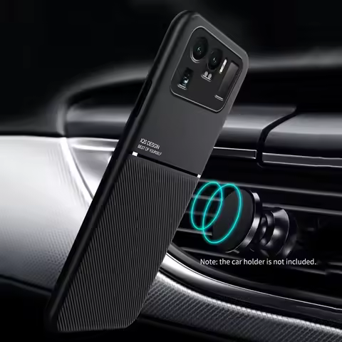 For Xiaomi Mi 11 Ultra Case Car Magnetic Holder Leather Cover Soft Frame Protect Funda For Mi 11 Ult