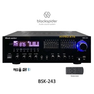 Black Spider BSK-243 (2x150W) Karaoke Amplifier with Bluetooth, USB, SD, Optical &amp; Hdmi Input