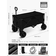 Outdoor Camper Gathered Folding Camper Picnic Shopping Trailer Camper Portable Food Stall Cart