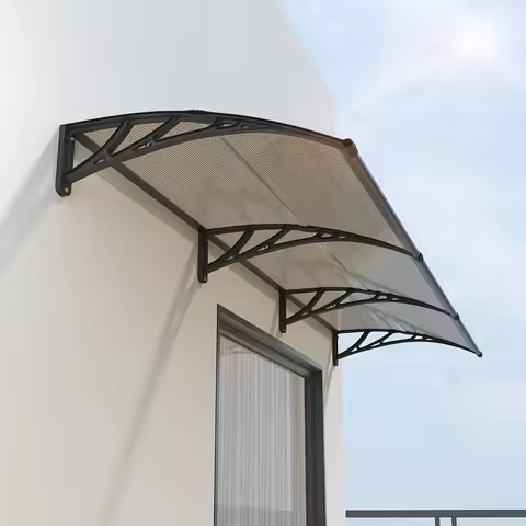 Awning Canopy for Door Window UV Rain Snow Sunlight Protection Polycarbonate Hollow Sheet Outdoor ca